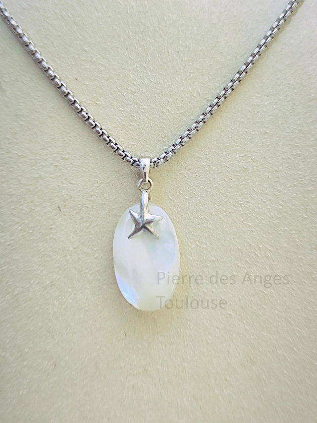 Pendentif Nacre Blanche