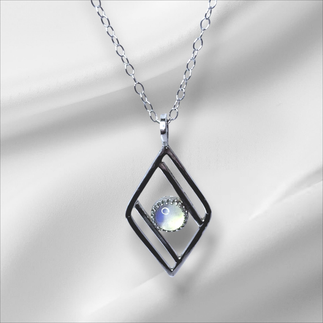 Silver and Opalite Pendant