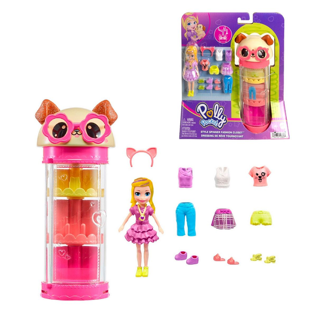 Polly Pocket Tubos de Moda Giratorio - Perro