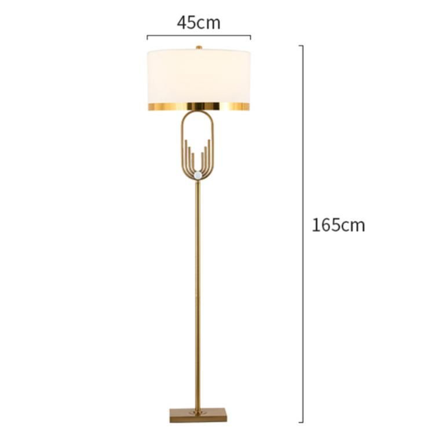 Maison Madis – "Aura" Art Deco Design Vloerlamp (165cm) – Luxe Messing