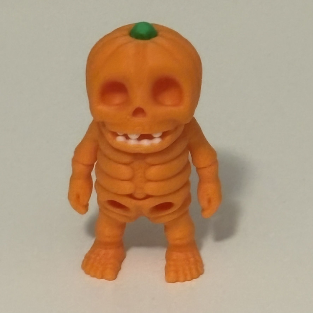 3D Printed Pumpkin Skeleton Man