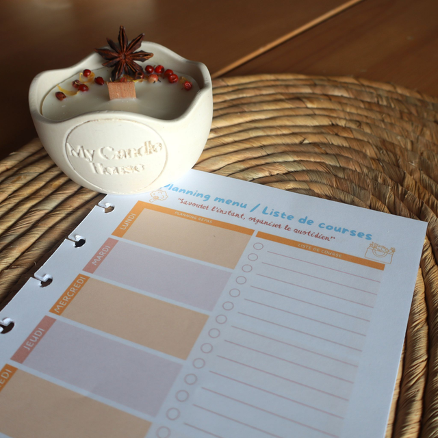 Recharge 50 Planners Menus & Courses + Recharge bougie (en option)