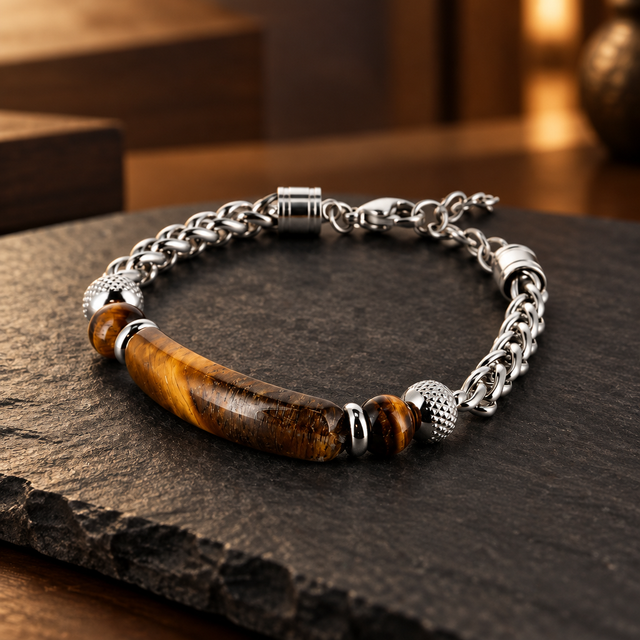 Bracelet Oeil de tigre (Homme)
