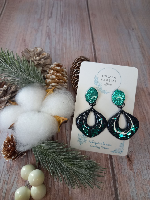 Etoiles boréales boucles d&#039;oreilles