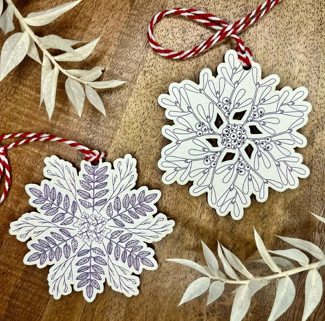 Wooden Festive Snowflakes