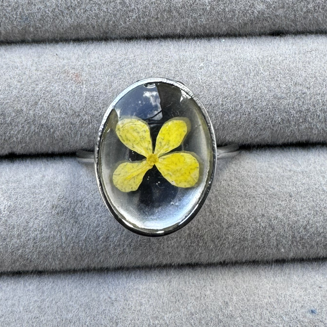 Yellow odyssey silver ring