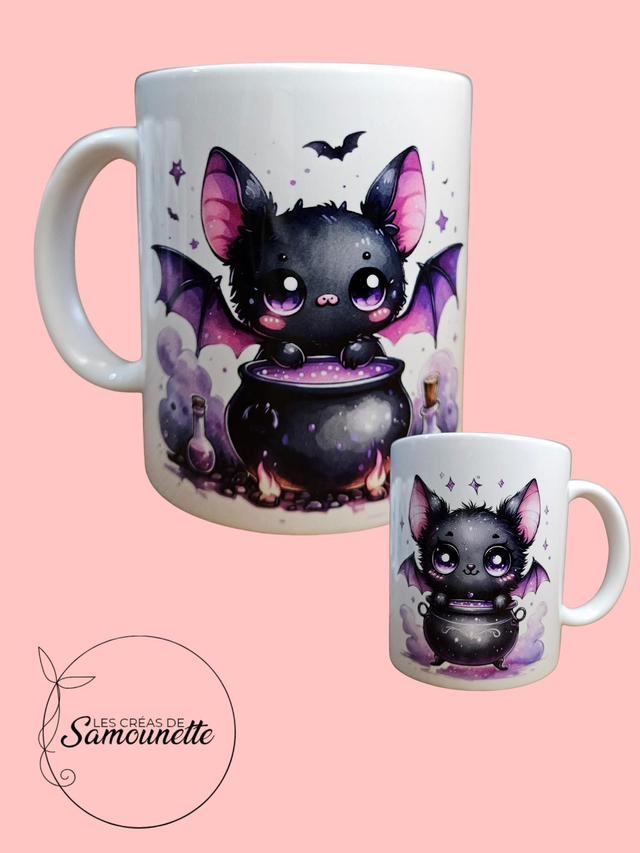 Tasse chauve souris halloween 