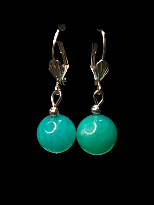 Boucles d&#039;oreilles amazonite russe