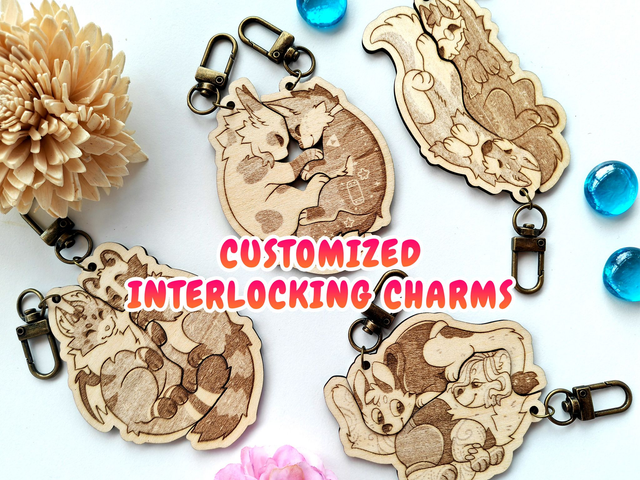 Customized Couple Interlocking Charms