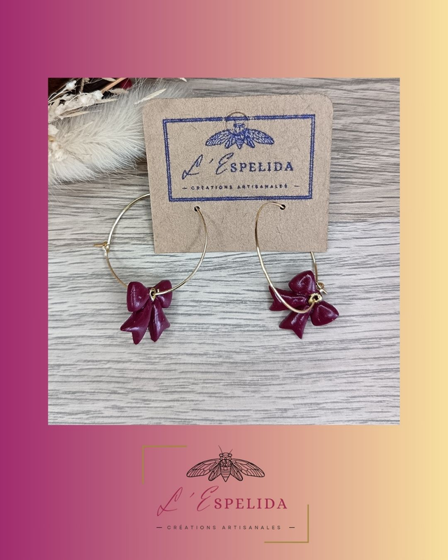 Créoles noeuds bordeaux