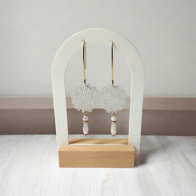 Boucles d'oreilles blanc