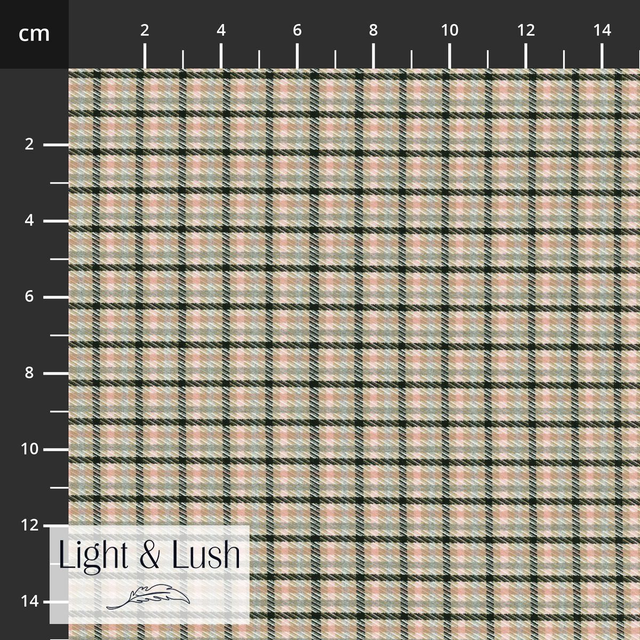 Gabardine carreaux rosé - Light &amp; Lush