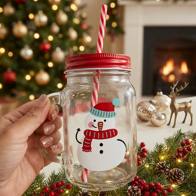 Christmas Glass Mugs