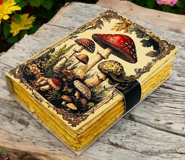 Sieni Nahkapäiväkirja Käsintehty