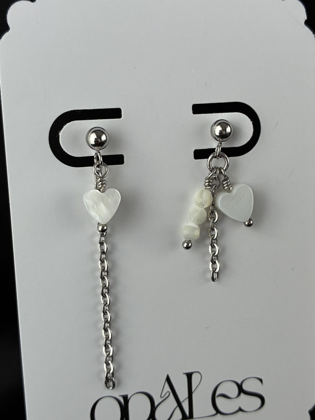Boucles d'oreilles Asymétriques Argenté
