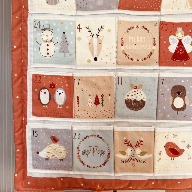 Woodland Christmas Fabric Advent Calendar & free personalised name tag