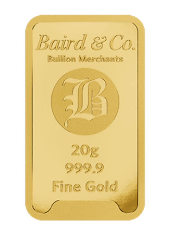 20gr MINTED Gold Bar .9999 Fine