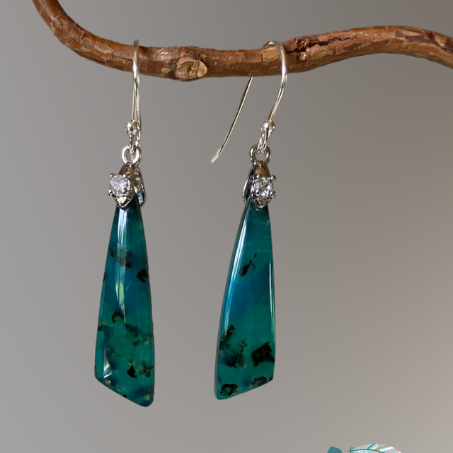 Boucles d’oreilles en Chrysocolle 