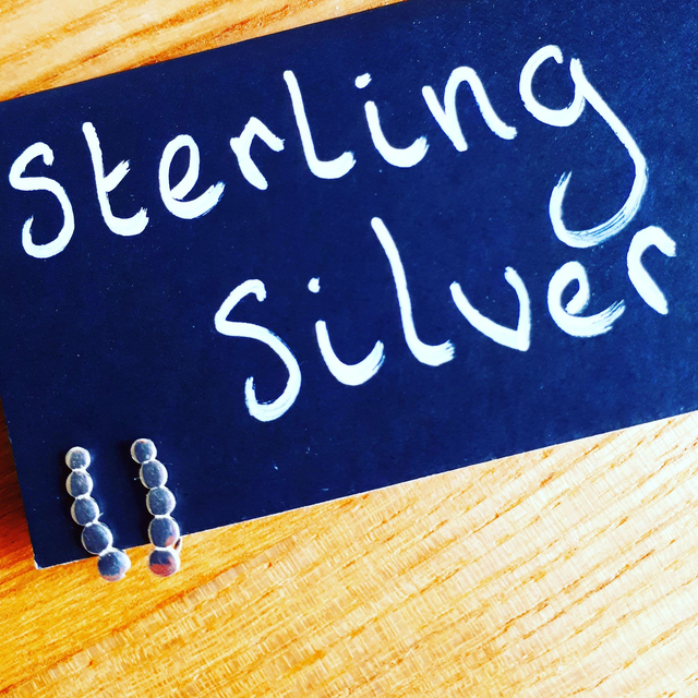 5 Dot Small Sterling Silver Ear Climber