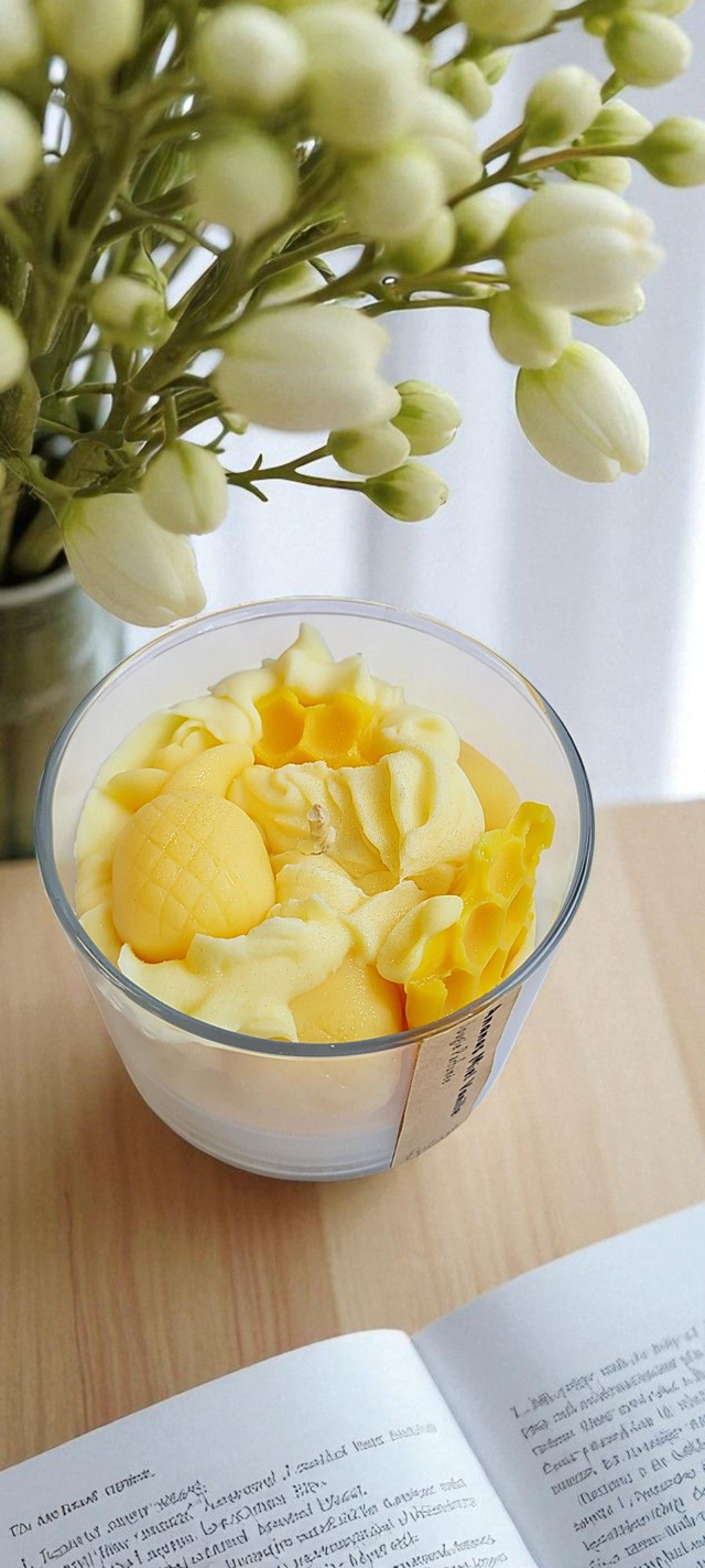 🍍 Bougie parfumée chantilly – Ananas Miel Vanille