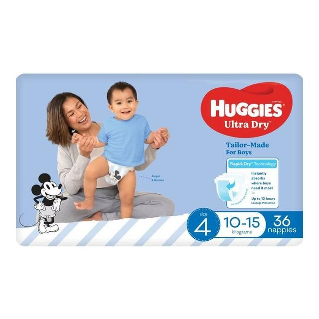 Huggies Nappies Ultra Dry size 4