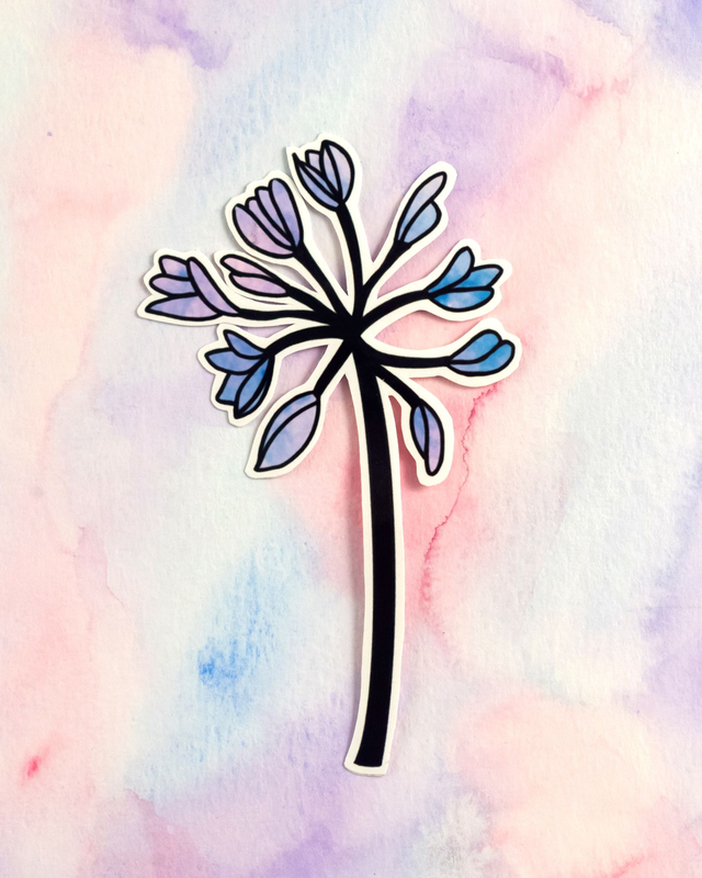 Sticker "Purple Flower" (modèle 4)