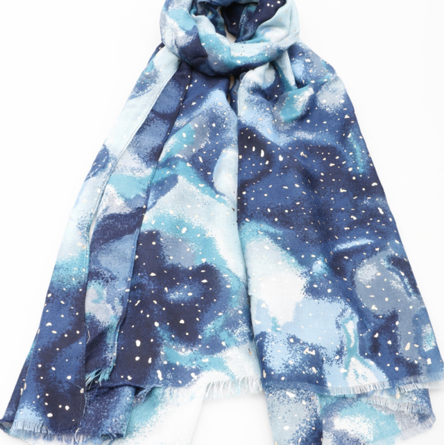 Écharpe imprimé fantaisie avec dorure