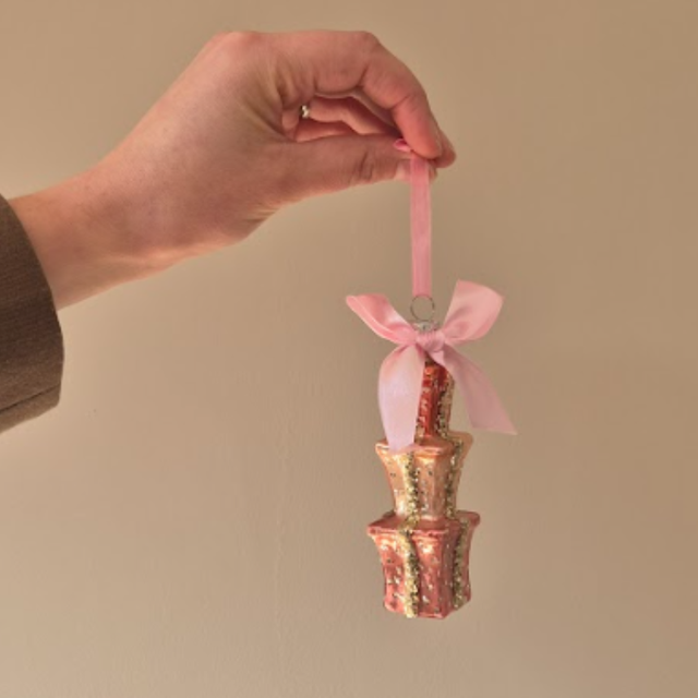 Kersthanger glas cadeautjes