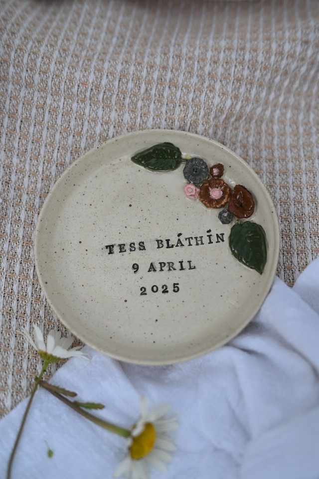 CUSTOM Birth-day Cake Slice Plate