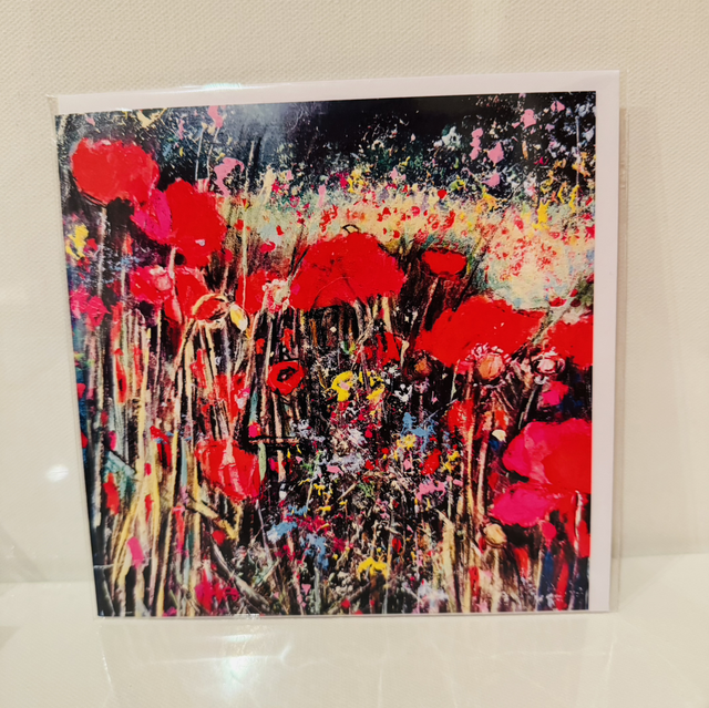 Greetings Card- Pink Poppies
