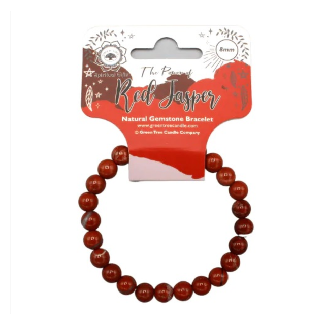 Red Jasper 8mm Bead Bracelet