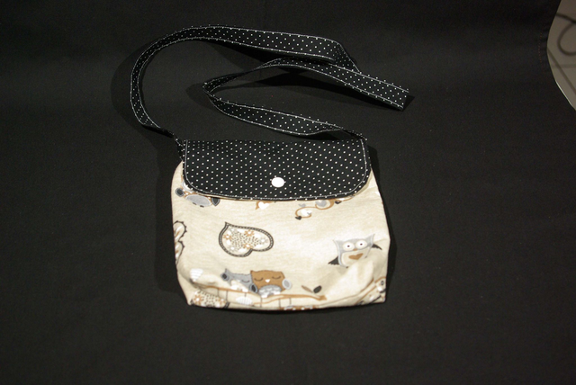 923-Sac bandoulière "hibou" L20 x H23 cm