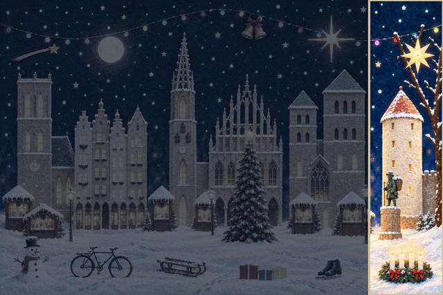 Adventsbild Reihe 6 – Buddenturm (Tag 21–24)