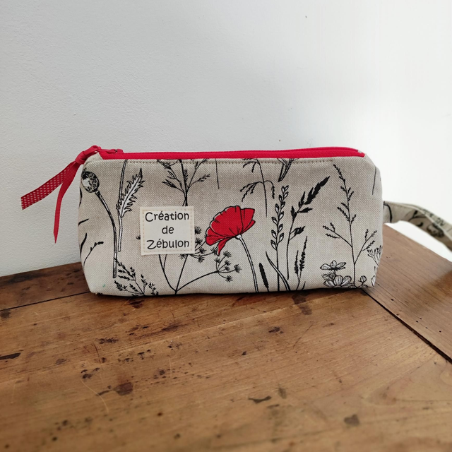 Trousse crayon fleurs des champs 