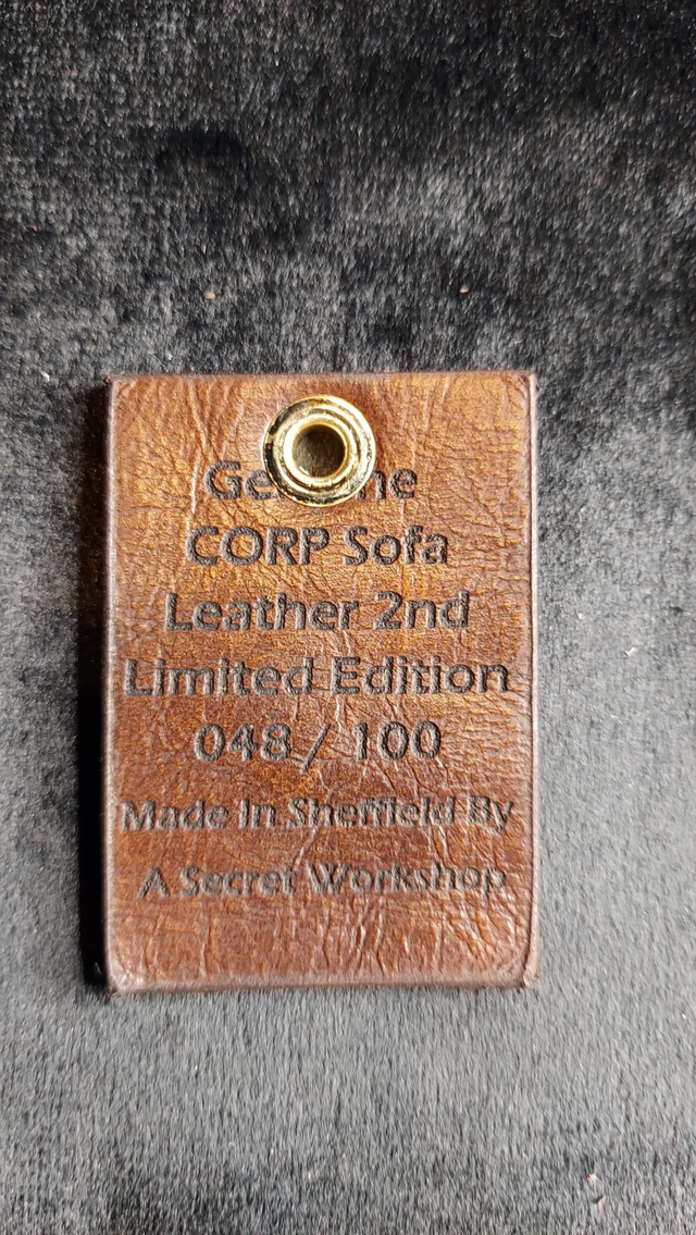 048 / 100 2nd Limited Edition Genuine CORP SOFA Leather Keyring