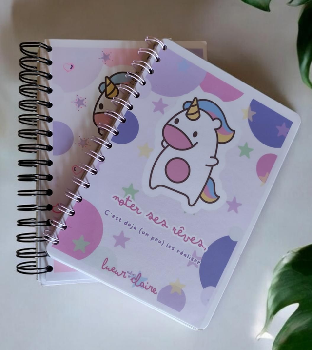 Carnet Licorne Spirale 60 pages