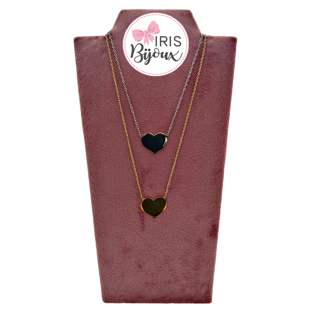 Collana con cuore ripreso con nome inciso 