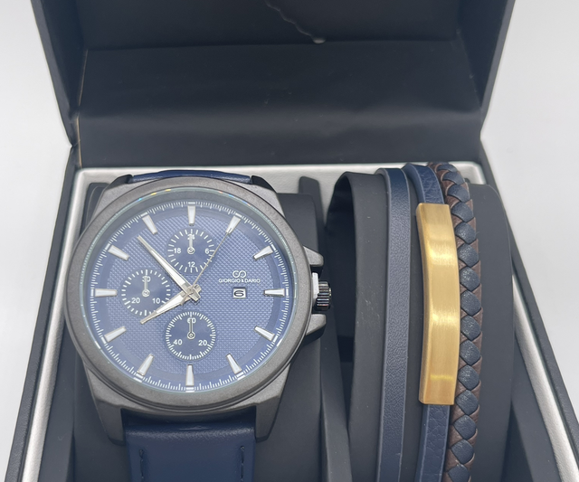 Coffret homme bleu