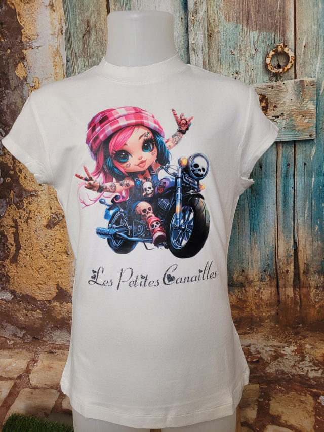 T-shirt Blanc Petites Canailles(E2)