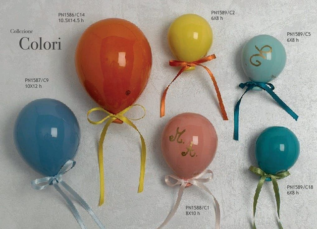 Palloncino in ceramica colorata lucida