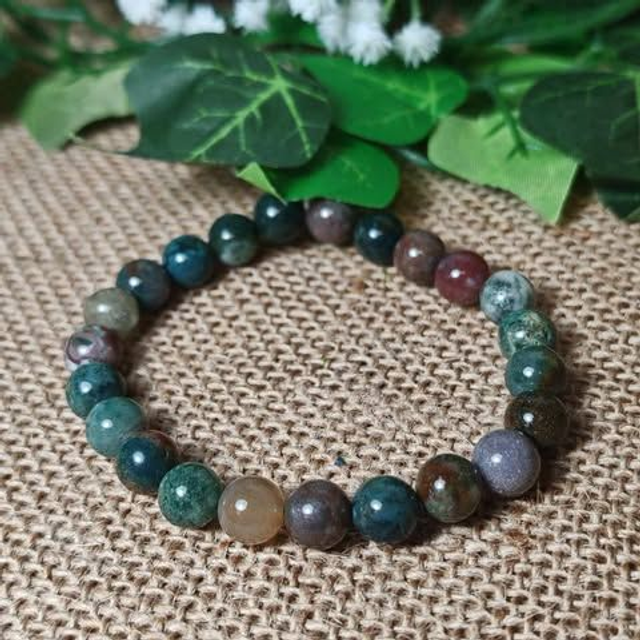 Bracelet 8mm agate indienne 