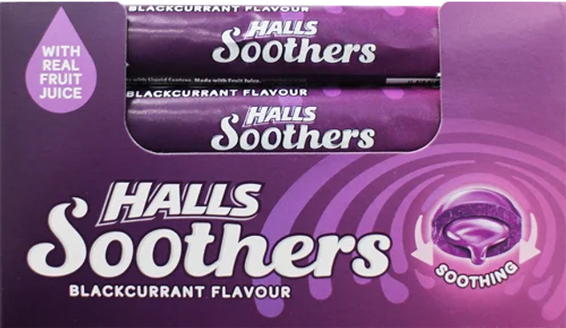 Halls Soothers Blackcurrant 45g