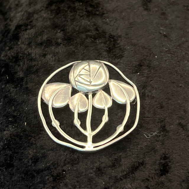 Arts and Crafts movement Silver Floral Brooch