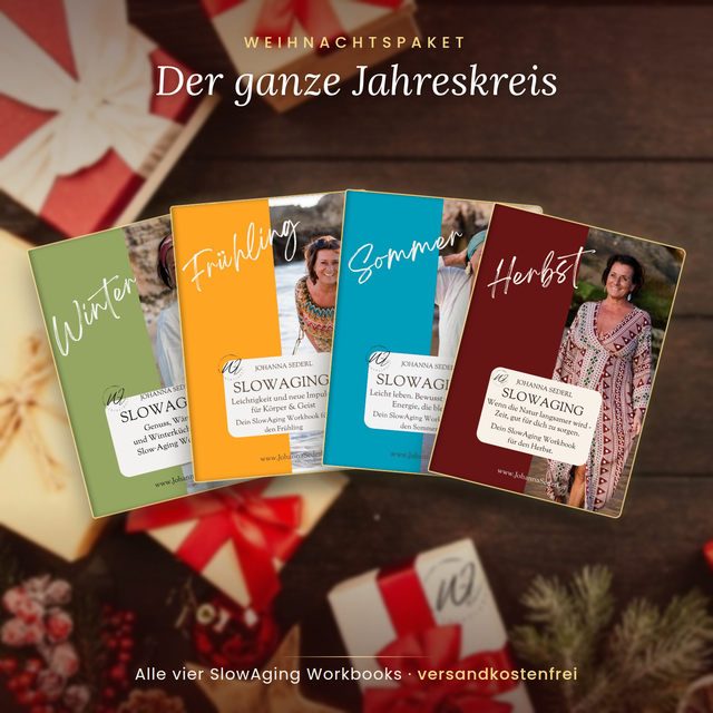 SlowAging Jahreskreis - alle vier Workbooks im Weihnachtspaket