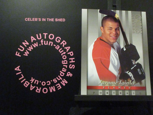 Jarome Iginla - NFL 1997 Donruss Studio Ice Hockey Original 10x8 Trading Card #12 (B)