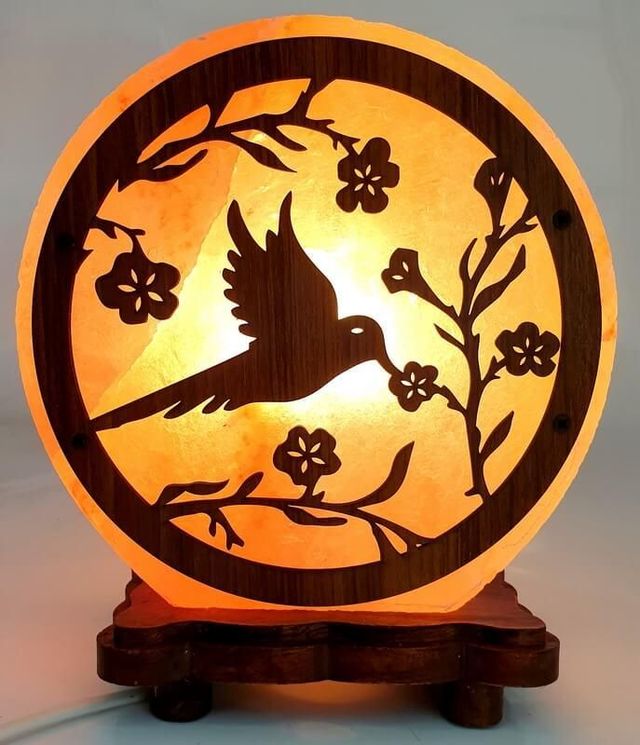 Lampe de Sel "Oiseau Seul"