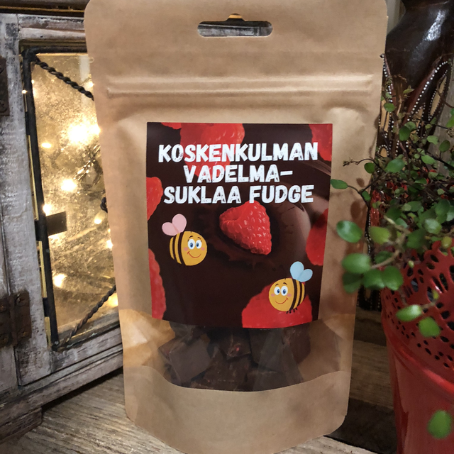 Koskenkulman Vadelma-Suklaa Fudge, 100g