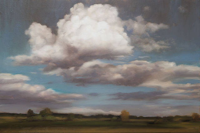 Chmury 40x60 olej płótno 2023 oprawiony