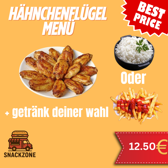 Hähnchenflügel Menü