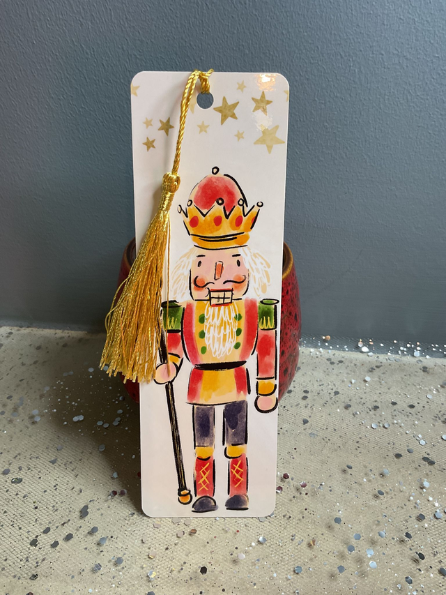 Handmade laminated Christmas bookmarks. Beautiful gift for book lovers. Stocking filler.